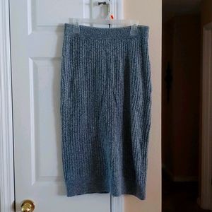 H&M Gray Rib-Knit Skirt
